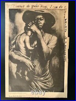 Charles White 1953 Lithograph Print'The Mother' By The Young Artist Association