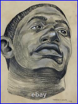 Charles White Drawing on paper (Handmade) signed and stamped mixed media