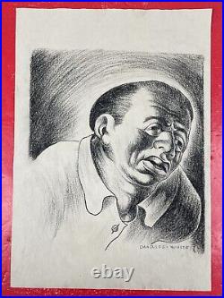 Charles White (Handmade) Drawing charcoal on paper signed & stamped