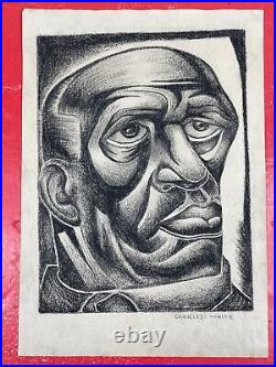 Charles White (Handmade) Drawing charcoal on paper signed & stamped