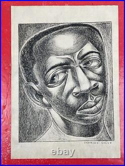 Charles White (Handmade) Drawing charcoal on paper signed & stamped