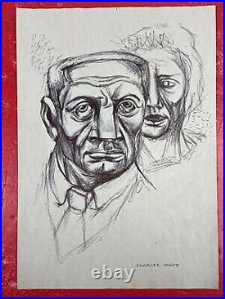 Charles White (Handmade) Drawing charcoal on paper signed & stamped