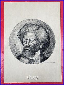 Charles White (Handmade) Drawing charcoal on paper signed & stamped