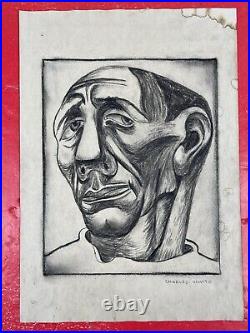 Charles White (Handmade) Drawing charcoal on paper signed & stamped