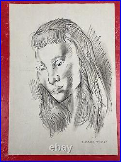 Charles White (Handmade) Drawing charcoal on paper signed & stamped