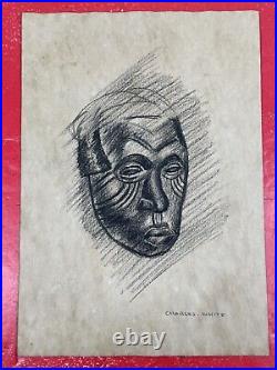 Charles White (Handmade) Drawing charcoal on paper signed & stamped