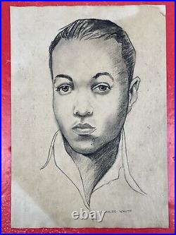 Charles White (Handmade) Drawing charcoal on paper signed & stamped