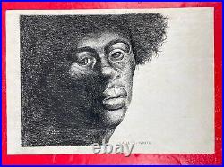 Charles White (Handmade) Drawing charcoal on paper signed & stamped