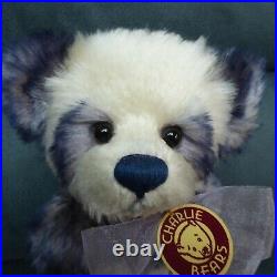 Charlie Bear'samantha', Winter White/purple, 2010, With Tags And Cloth Bag