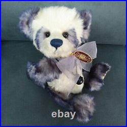 Charlie Bear'samantha', Winter White/purple, 2010, With Tags And Cloth Bag