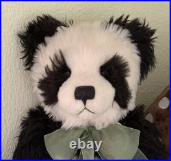 Charlie Bears Chi Chi Rare 2006,1st Year Panda & 1st Panda Made Tags & Toto Bag