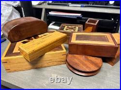 Collection of Artist Made Hand Made Wood Boxes Incl. Doug Stowe, JG White Etc