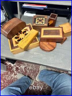Collection of Artist Made Hand Made Wood Boxes Incl. Doug Stowe, JG White Etc