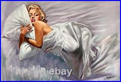 DI Capri Original Oil Painting Canvas Marilyn Monroe Portrait White Edition 07