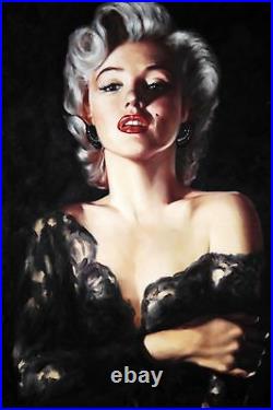 DI Capri Original Oil Painting Canvas Marilyn Monroe Portrait White Edition 14