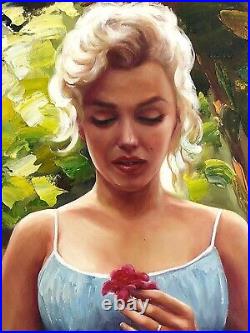 DI Capri Original Oil Painting Canvas Marilyn Monroe Portrait White Edition 19