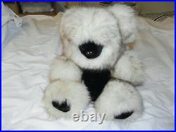 EUC Vintage 17 Soft Fur White & Brown Jointed Bear by Mary Ellen Brandt Soft