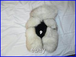 EUC Vintage 17 Soft Fur White & Brown Jointed Bear by Mary Ellen Brandt Soft