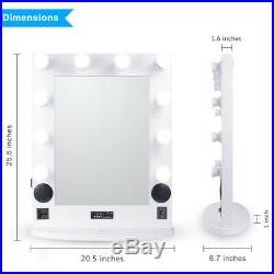 Extra Large Artist Cosmetic Makeup Mirror with Led Light, Bluetooth Speaker, USB