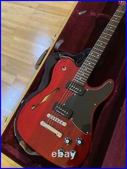 Fender JA-90 Jim Adkins Thinline Telecaster, Crimson Red With Hard Case