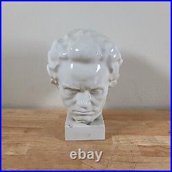 Ferdinand Optiz White Porcelain Head Of Ludwig Van Beethoven