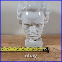 Ferdinand Optiz White Porcelain Head Of Ludwig Van Beethoven