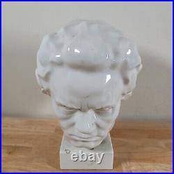 Ferdinand Optiz White Porcelain Head Of Ludwig Van Beethoven