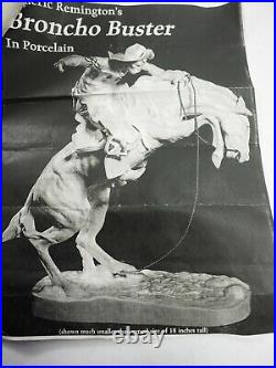 Frederic Remington The Bronco Buster Original Artist Proof Kaiser Porcelain Germ