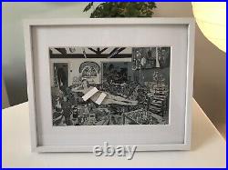 Grayson Perry Reclining Artist Art Card Framed White Rare