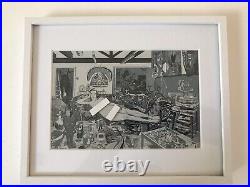 Grayson Perry Reclining Artist Art Card Framed White Rare