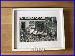 Grayson Perry Reclining Artist Art Card Framed White Rare