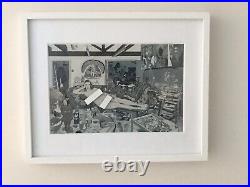 Grayson Perry Reclining Artist Art Card Framed White Rare