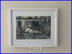 Grayson Perry Reclining Artist Art Card Framed White Rare