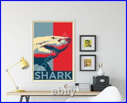 Great White Shark Art Print'Hope' Photo Poster Gift Animal Lover