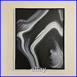 Harmonic Black White Gray Original New Modern Abstract Acrylic Canvas Painting