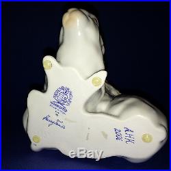 Herend LARGE 6 white RABBIT PAIR Porcelain # 52C9 Figurine Artist Signed MINT