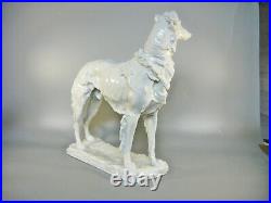 Herend, Russian Greyhound, Art Deco, Artist Signed Porcelain Figurine! (a002)