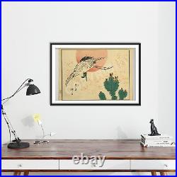 Hiroshige II Picture Album 18 White Heron and Setting Sun Painting Art Print