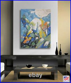 Hungryartist Large contemporary abstract oil painting wrapped ready to hang
