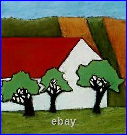 JAIME ELLSWORTH White Barn and Three Trees Original Pastel $$$ Gallery Artist