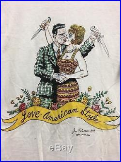 JOE COLEMAN NYC Outsider Artist Vintage T-Shirt LOVE AMERICAN STYLE Rare