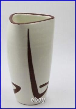 Jaap Ravelli Dutch Art Pottery Triangle Vase MCM