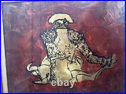 Jack White Gold Leaf Matador/Bullfighter Texas Artist Vintage Original