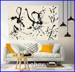 Jackson Pollock Black & White Art Work Artist Canvas Paper Picture Print Art Uk