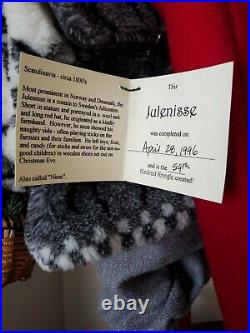 Julenisse Nisse OOAK Primitive Christmas Doll Artist Hand Sculpted Signed c. 1996