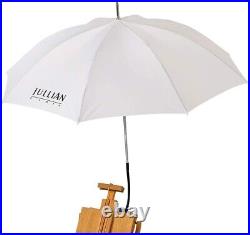 Jullian Artists Umbrella White clamps to travel & box easels UMB01