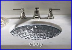 KOHLER Artist Kallos Spun Glass Under-Mount Bathroom Sink, Ice Item K-2361-B11
