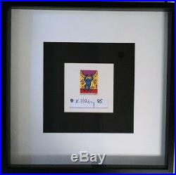 Keith Haring limited edition print with artist signature FRAMED