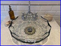 Kohler K-2373-TG2 Artist Briolette Glass Vessel Faceted Bathroom Sink Ice
