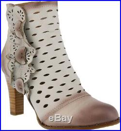 L'Artiste by Spring Step Cascadia Bootie (Womens) in Bone Multi Leather NEW